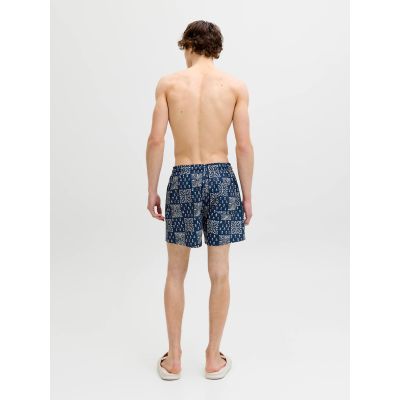 6. Jack&Jones Herren-Badeshorts JPSTMAUI SHELL AOP SWIM SHORTS REG 12291808 PAGEENT BLUE