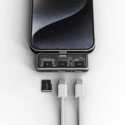 5. Satechi USB-C PD Mobile XR Hub und MicroSD-Kartenleser, Space Grau