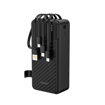 Dudao K11 Max 30000mAh Powerbank mit integrierten Kabeln - Schwarz