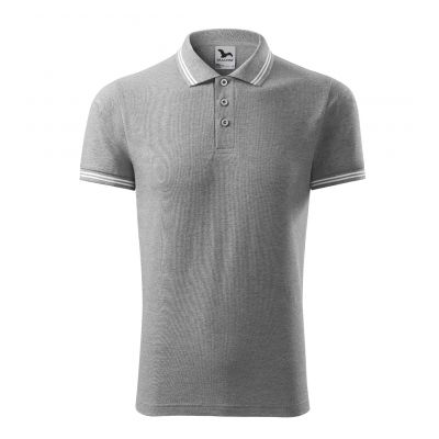 3. Malfini Urban M MLI-21912 dunkelgraues Melange-Poloshirt