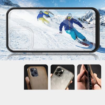 3. Klare 3in1 Hülle für iPhone 13 Pro Rahmen Gel Cover schwarz