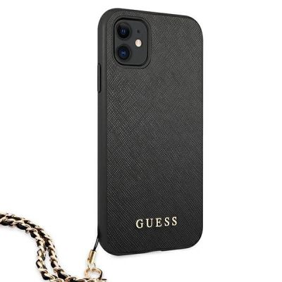 4. Guess Saffiano Chain Case für iPhone 11 6.1" / Xr - Schwarz