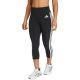 adidas Damen 3/4 Optime Essentials Workout Leggings mit 3 Streifen, Schwarz, KE6062