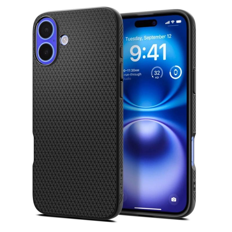 Spigen Liquid Air Hülle für iPhone 16 – Schwarz