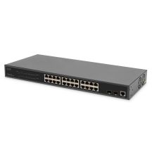 24-Port L2 Managed Gigabit Ethernet Switch mit PoE-Injektor, 2 SFP-Upload