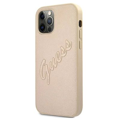 2. Guess GUHCP12MRSAVSLG iPhone 12/12 Pro 6,1" Gold/Gold Hardcase Saffiano Vintage Script