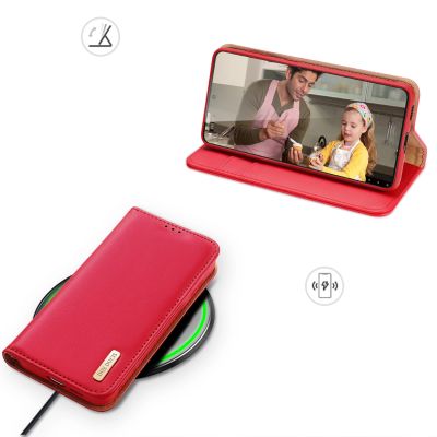 7. Dux Ducis Hivo Hülle Samsung Galaxy S23+ Flip Cover Wallet Stand RFID blockierend rot