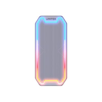 12. UNITEK USB-C M.2 SSD NVMe/SATA Gehäuse, 10 Gbit/s, RGB