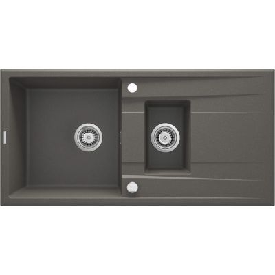 Granitspüle mit 1,5 Becken und Abtropffläche ZQE_T513 5908212088678