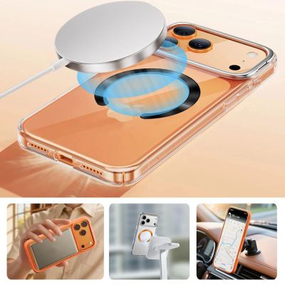 8. Tech-Protect MMP-210 MagSafe 2er-Pack Magnetring – Orange/Schwarz