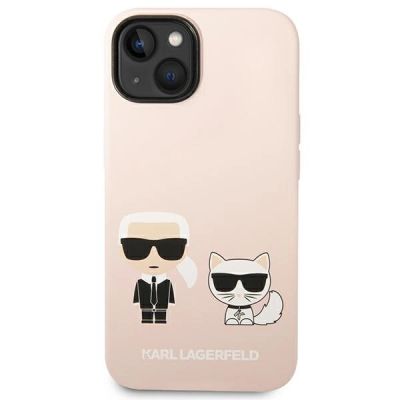 3. Karl Lagerfeld KLHMP14SSSKCI iPhone 14 6.1" Hardcase Hellrosa / Hellrosa Silikon Karl & Choupette Magsafe
