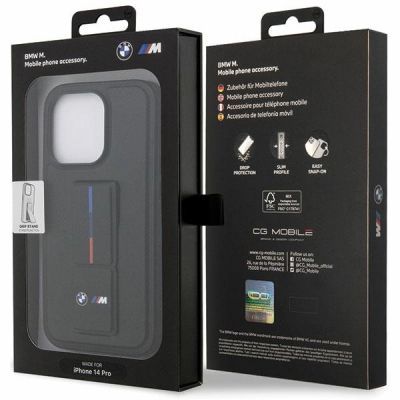 8. Hülle BMW BMHCP14X22GSLK iPhone 14 Pro Max 6,7" schwarz/schwarz Hardcase Grip Hot Stamp