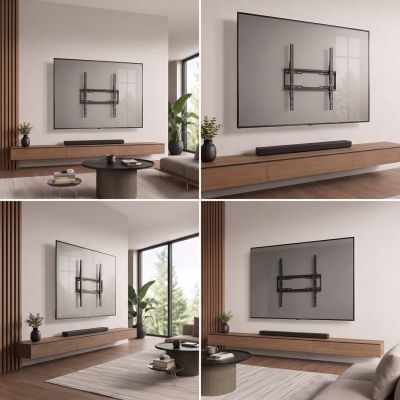 5. MACLEAN TV-HALTERUNG / -AUFHÄNGER 32-75'' MACLEAN TV-HALTERUNG / -AUFHÄNGER, MAX. VESA 400X400, 32-75", BIS ZU 45KG, SCHWARZ, NEIGUNGSVERSTELLBAR