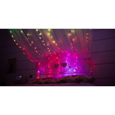 9. Funkelnde 600 RGB Smart-Weihnachtsbeleuchtung 48 m