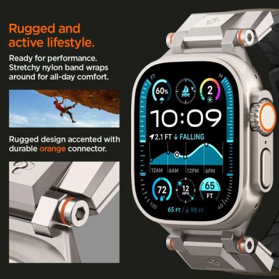 10. Spigen DuraPro Armor Strap für Apple Watch 44 / 45 / 46 / 49 mm - Grün