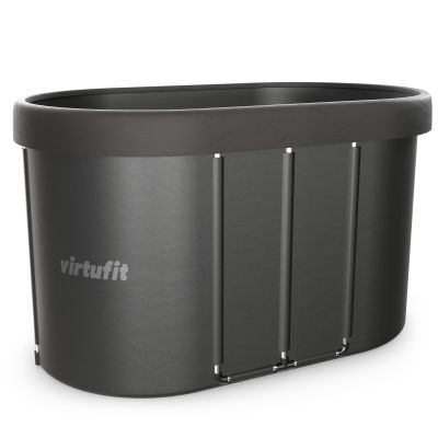 VIRTUFIT Ovales Eisbad 500 Liter Anthrazit mit Zubehör