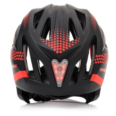 5. Meteor Lupus S Integral-Fahrradhelm 48-52 cm Schwarz/Rot
