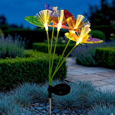 6. SOLARLAMPE SCHMETTERLINGE IM WIND TANZEND 6 LED 72 CM