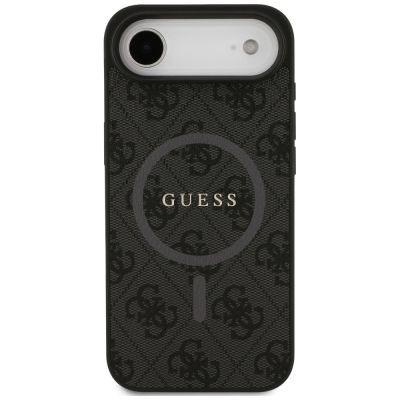 3. Guess 4G Ring Classic Logo MagSafe Hülle für iPhone 17 Air - Schwarz