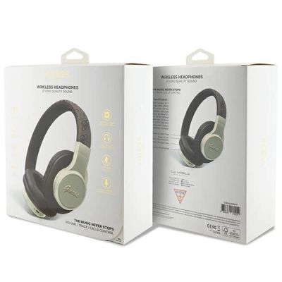 4. Guess Bluetooth-On-Ear-Kopfhörer GUBH604GEMW braun/braun 4G Script