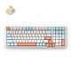 2. MCHOSE K99 V2 Gaming-Tastatur USB + RF Wireless + Bluetooth Orange, Weiß