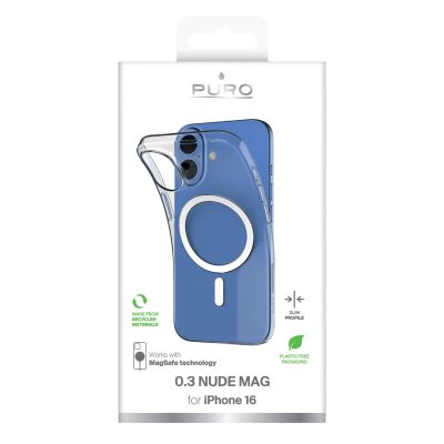 3. Puro 03 Mag MagSafe Silikonhülle für iPhone 16 – transparent