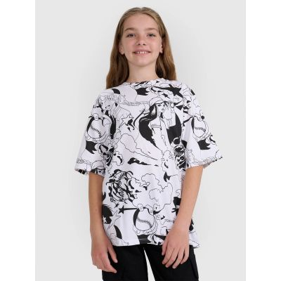 9. Oversized T-Shirt mit Aufdruck für Mädchen 4F 4FJRAW25TTSHF3069-90A
