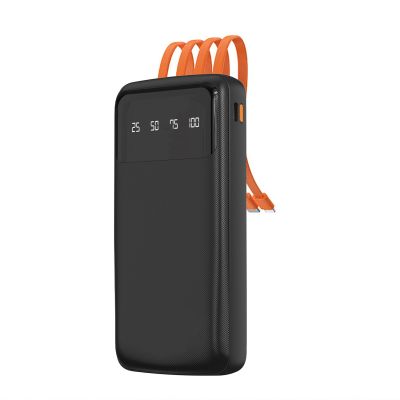 Dudao K6Pro Universal 10000mAh Powerbank mit USB-Kabel, USB Typ C, Lightning Black (K6Pro-schwarz)