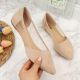 7. Jezzi W EVE59B beige Ballerinas mit spitzer Zehenpartie 
