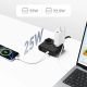 3. Orico PDC25 25W 6-in-1 Steckdosenleiste (2x AC + 2x USB-A + 2x USB-C) – Schwarz