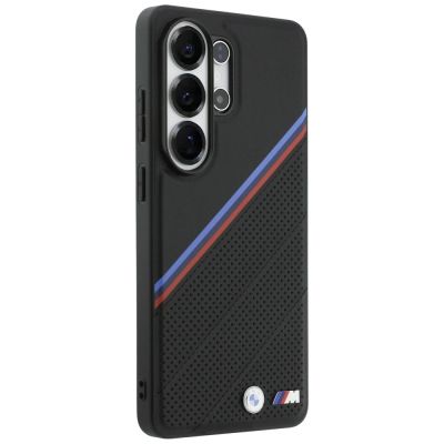 4. BMW Tricolor Metal Logo MagSafe Hülle für Samsung Galaxy S26 Ultra - Schwarz