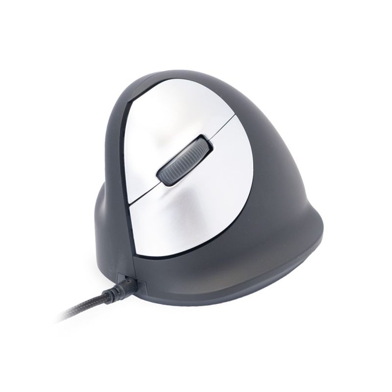31. Ergonomische R-Go HE USB-Maus für Linkshänder, Schwarz/Silber