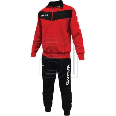 4. Givova Tuta Visa TR018 1210 Trainingsanzug Rot/Schwarz