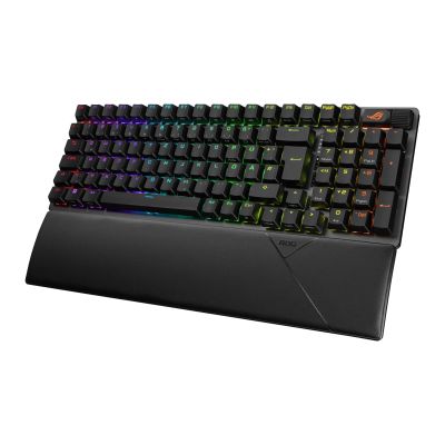 2. ASUS ROG Strix Scope II 96 Kabellose Gaming-Tastatur, USB + RF Wireless + Bluetooth, QWERTZ, Deutsch, Schwarz