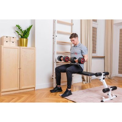 12. Turnleiter mit Handlauf und Übungsbank BENCHK 723W