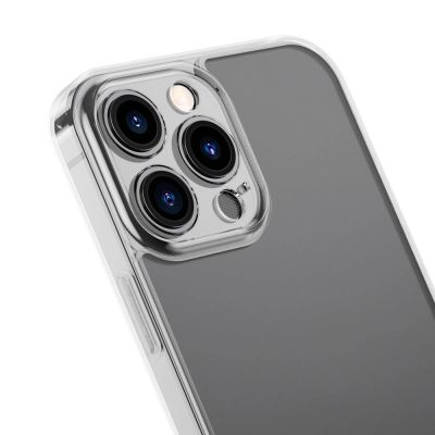 8. Baseus Frosted Glass Case Cover für iPhone 13 Pro Max Hardcover mit Gelrahmen Transparent (ARWS000202)