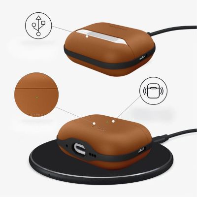 6. Tech-Protect NaturalFit Hülle für AirPods Pro 3 – Braun