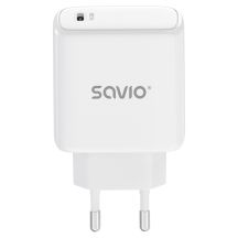 SAVIO LA-14 20W POWER DELIVERY 3.0 WANDLADEGERÄT, WEISS