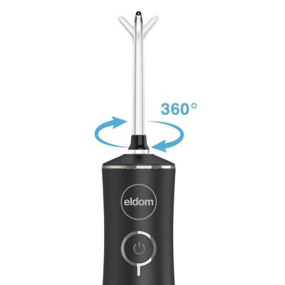 3. ELDOM Bewässerungsgerät RY200C, 230 ml, kabellos, Betriebszeit 60 Min., Ladezeit ca. 6 Std., Reiseetui, USB-Kabel, IPX7, Schwarz