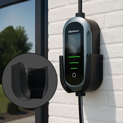 5. Qoltec Mobiles Ladegerät für Elektroautos (EV) mit 2-in-1-Ladegerät Typ 2 | 11 kW | 400 V | WLAN | TUYA | SMART LIFE | LCD | Tragbar | Wandsteckdose | 5 m