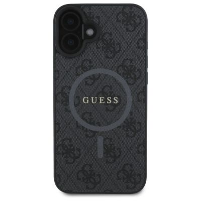 3. Guess 4G Ring Classic Logo MagSafe-Hülle für iPhone 16 – Schwarz