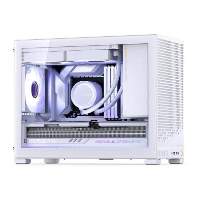 10. Jonsbo D32 PRO White PC-Gehäuse, Mini-Gehäuse, mATX, Tempered Glass – weiß
