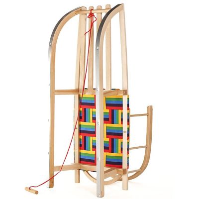 5. Schlitten mit Stoffsitz und Rückenlehne GreenBlue GB138