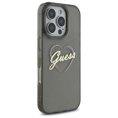 4. Guess IML Heart Hülle für iPhone 16 Pro Max – Schwarz