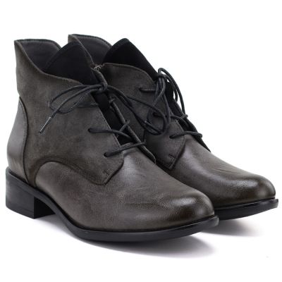 4. Gefütterte Damen-Ankle-Boots, grau, Jezzi ASA198-15