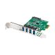LANBERG PCI-E X1 KARTE -> 4X USB-A 3.1 GEN1 FOLLOW LOW PROFILE PCE-US3-004