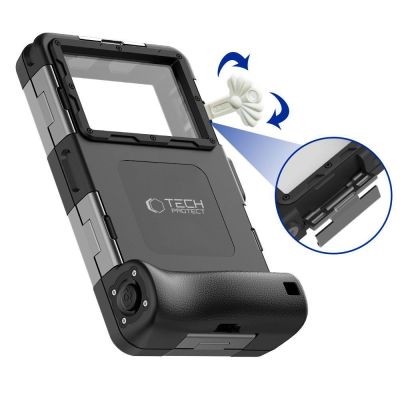 5. Tech-Protect Waterproof Case wasserdicht IPX8 für Smartphones 4,7-6,7" - schwarz