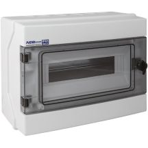 Hermetischer modularer Verteilerkasten (500 V AC, 1000 V DC) 1x12 Aufputz (N+PE) IP65 RH-12