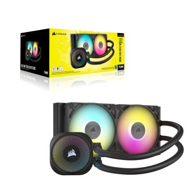 6. Corsair iCUE LINK TITAN RX RGB All-in-One-Flüssigkeitskühler für Prozessoren, 12 cm, Schwarz, 1 Stück.