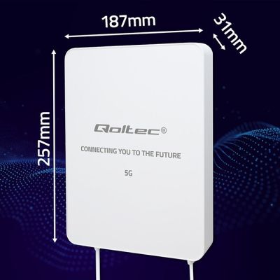7. Qoltec 5G LTE-Antenne | 16 dBi | Richtantenne | Außenantenne | SMA | 3300–3800 MHz | wasserdicht | 3 m
